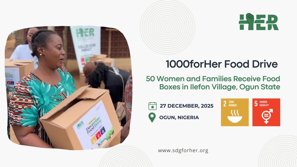 1000forHer Food Drive in Ogun State, Ilefon&nbsp;Village